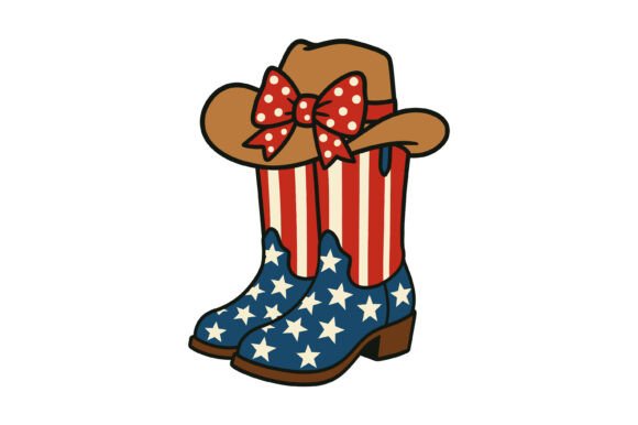 4th of July Cowboy Boots Hat Design Review for Real Projects