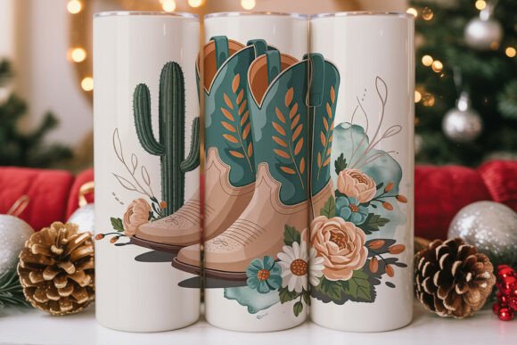 Cowboy Boots Floral Tumbler Wrap Review