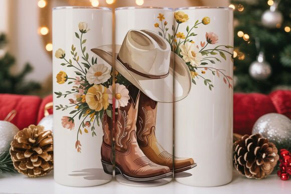 Cowboy Boots Flowers Tumbler Wrap Review
