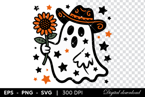 Cowboy Ghost Holding Sunflower Embroidery Review