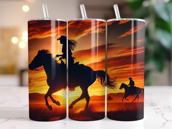 Cowgirl Western Sunset Tumbler Wrap Review