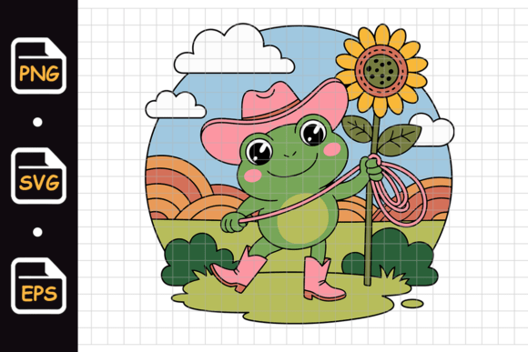 Cute Cowboy Frog with Sunflower Embroidery Design Review