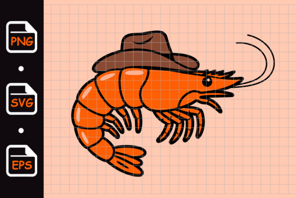 Embroidery Review: Cowboy Shrimp Cartoon Illustration
