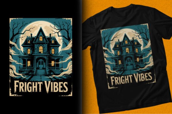Fright Vibes Halloween House SVG T-shirt