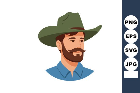 Man with Green Cowboy Hat and Blue Shirt Review