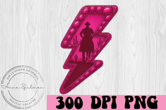 Neon Pink Western Lightning Bolt: A Bold Embroidery Design for the Right Projects