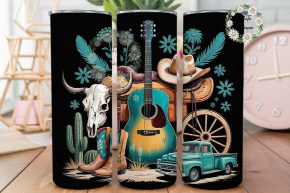 Turquoise Western Tumbler Wrap: A Designer’s Perspective