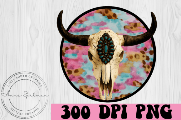 Western Bull Skull Turquoise Cheetah Embroidery Design Review