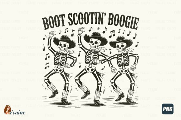 Western Halloween Dancing Skeletons PNG Review for Real Embroidery Projects