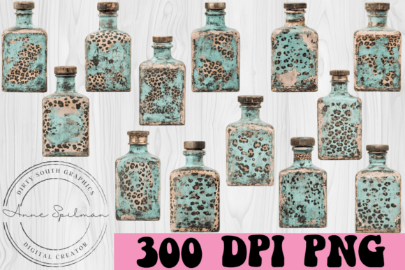 Western Liquor Bottles Turquoise Cheetah Design Review