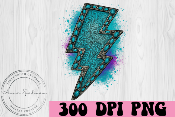 Western Turquoise Lighting Bolt Grunge Review for Real Projects