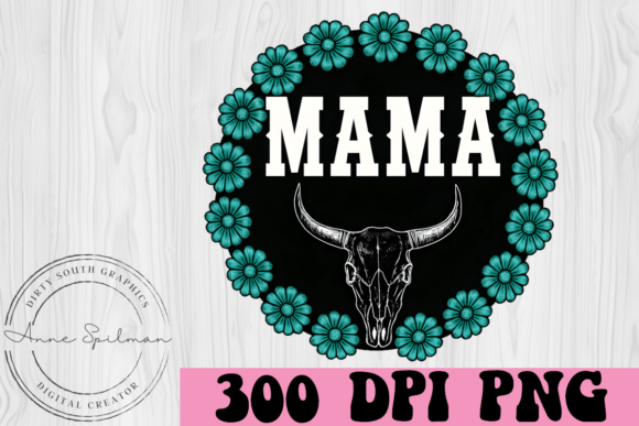 Western Turquoise Mama Bull Skull Review for Embroidery Projects